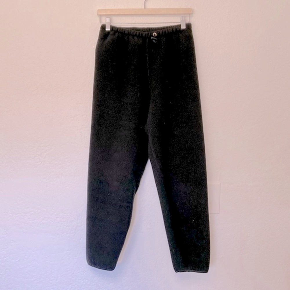 VTG REI Thaw Made in the USA Black Fleece Pants, Size XS - Picture 1 of 4